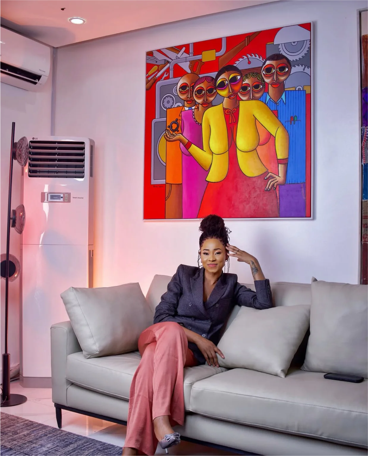 Demi Samande in her showroom