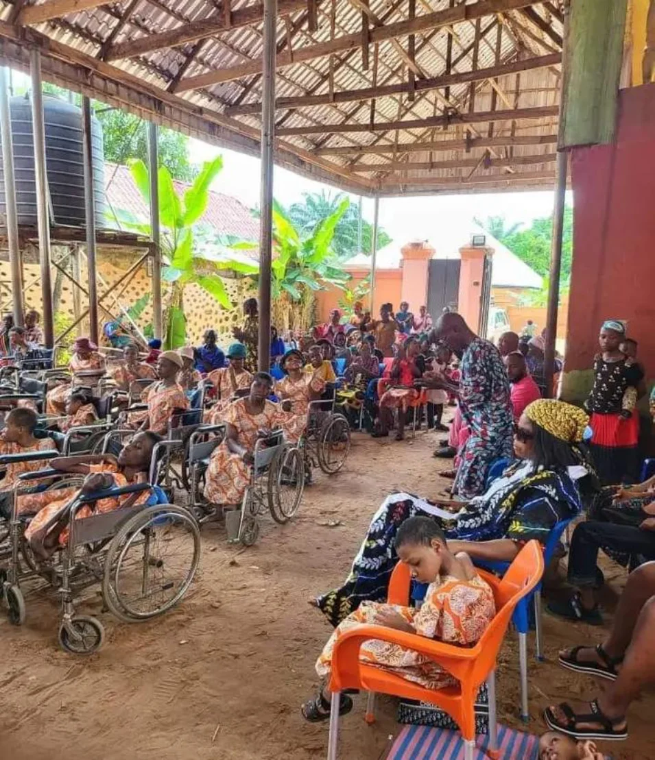 Children and carers at Jesus Abandoned Charity Home